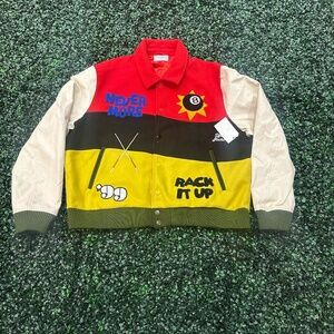 BRAND NEW LIFTED ANCHORS - "HOUSE PARTY" VARSITY JACKET - RED Sz XXXL